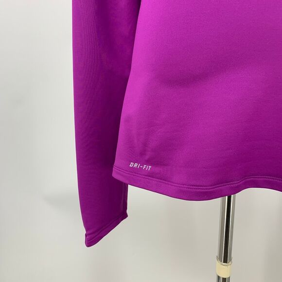 Nike Sweatshirt Womens S Small Violet Dri Fit Half Zip Stay Warm Running Shirt - Picture 4 of 12